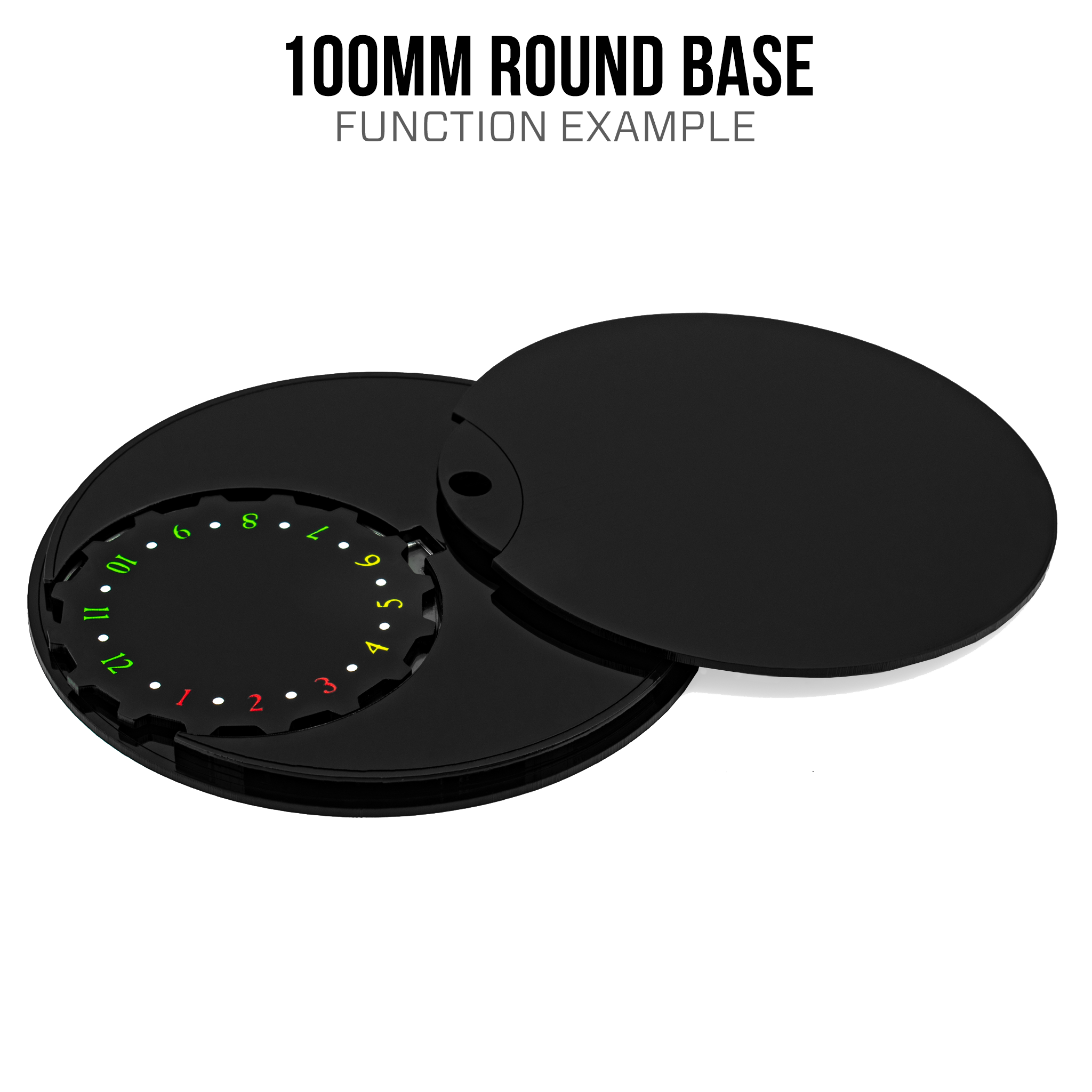 100mm Round Base with Wound Tracker