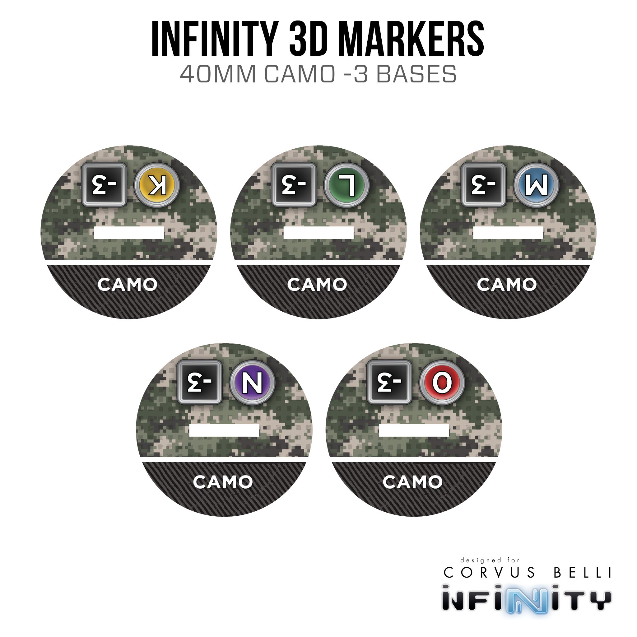 Infinity 3D Markers: K-9 Antipode (Strelok, 40mm Camo -3)