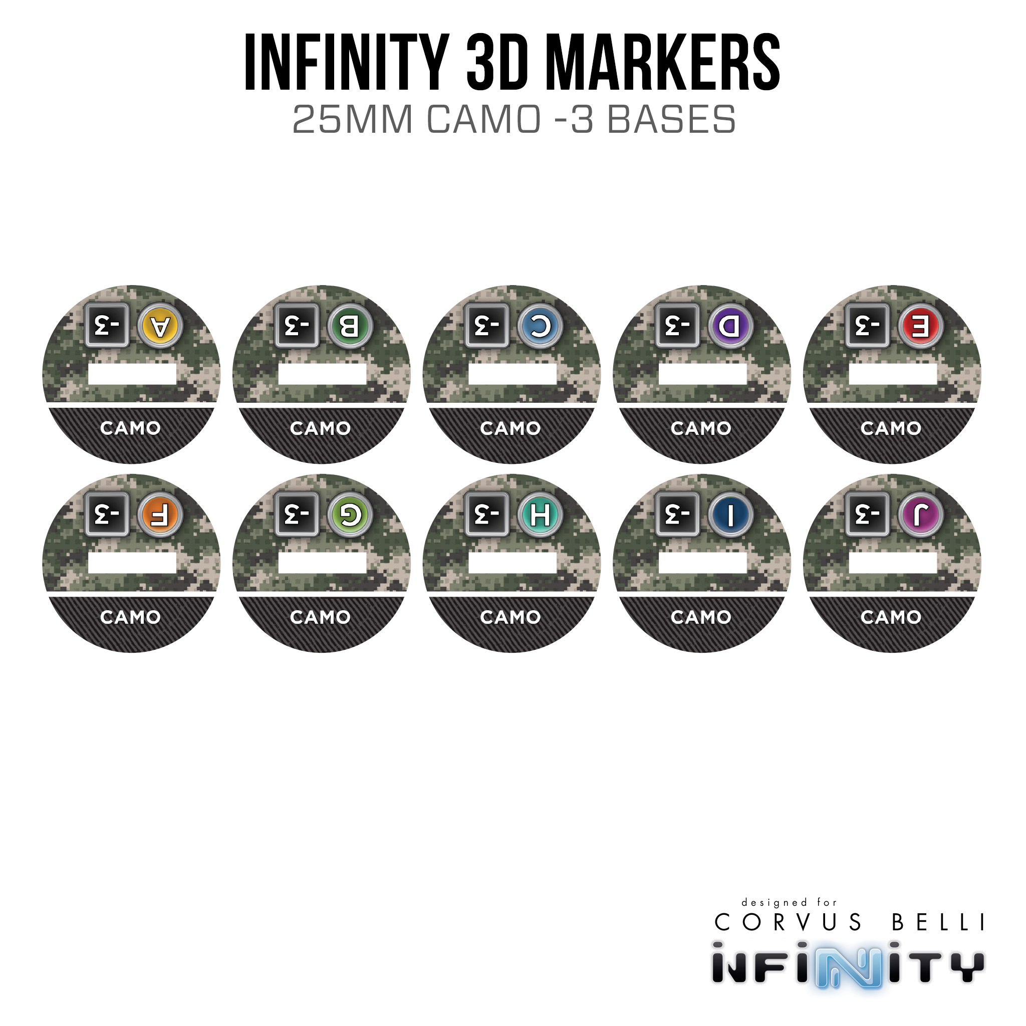 Infinity 3D Markers: Guilang, Female (25mm Camo -3)