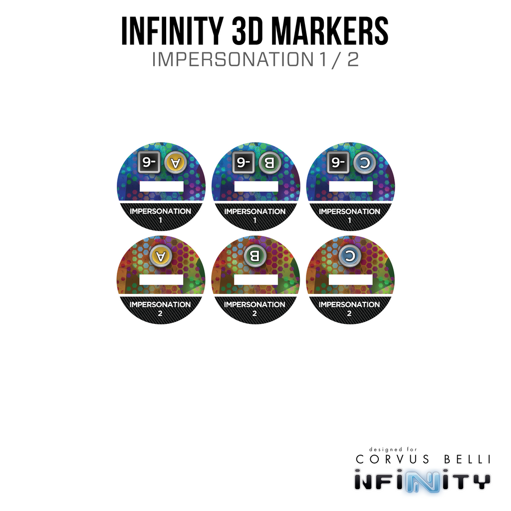 Infinity 3D Markers: Speculo Killer (2x 25mm Impersonation)