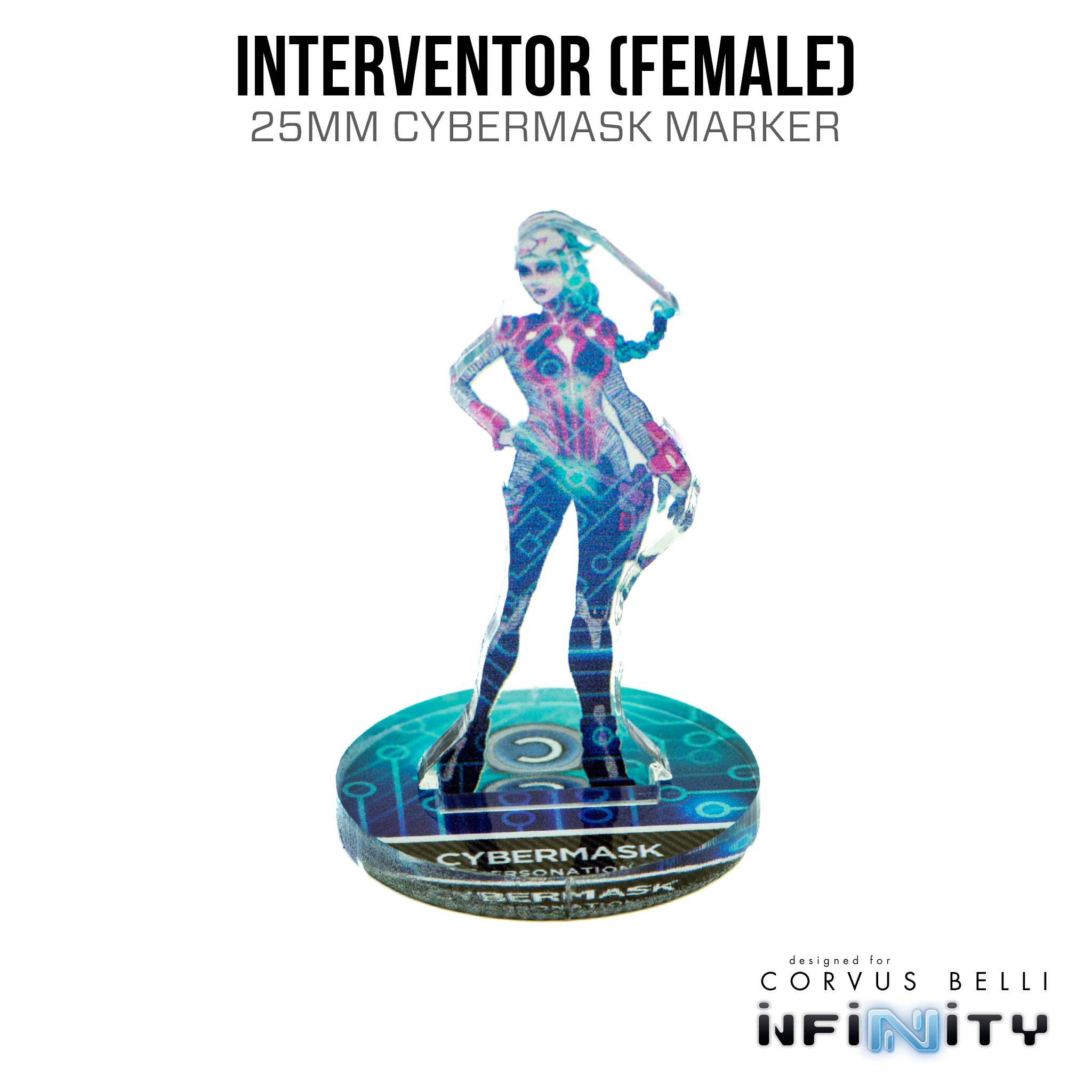 Interventor Infinity Infinity 3D Markers: Interventor, Female (25mm Cybermask) – Tabletop ...